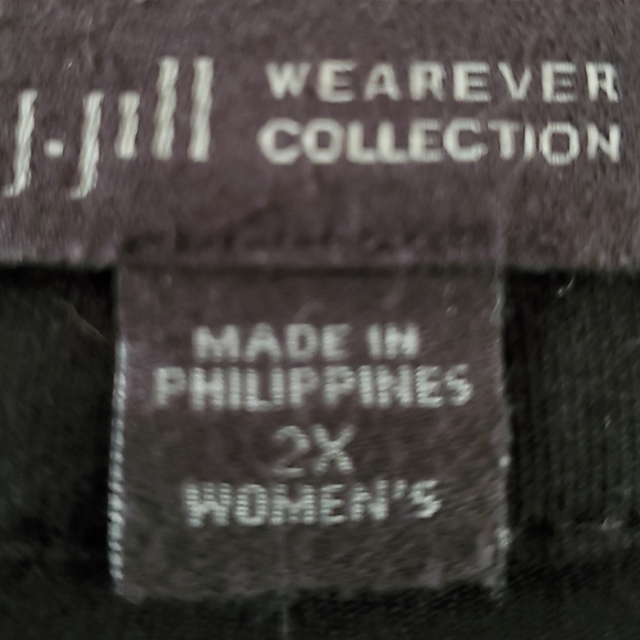J. Jill Wearever 2X Black long sleeve Duster Topper Cardigan Jacket EUC - Picture 4 of 6